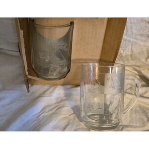 Lot of 2 Camel Joe Glasses 1991 Pool Player Tumbler & 1995 Joe Camel Mug RJRTC